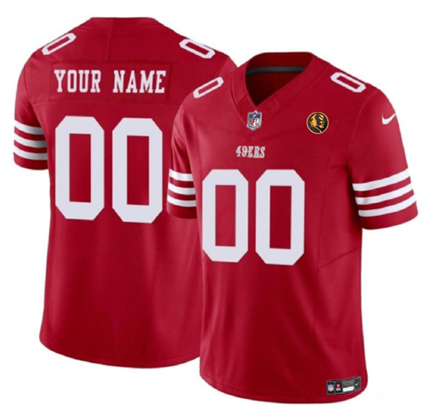 Men's Scarlet San Francisco 49ers Active Player Custom 2023 F.U.S.E. With John Madden Patch Vapor Limited Stitched Football Jersey