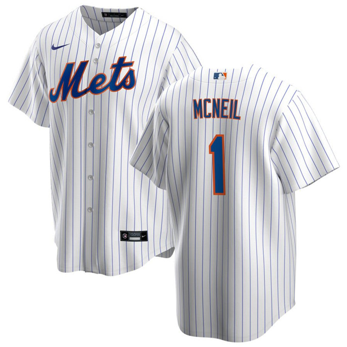 Men's White New York Mets #1 Jeff McNeil Cool Base Stitched Jersey