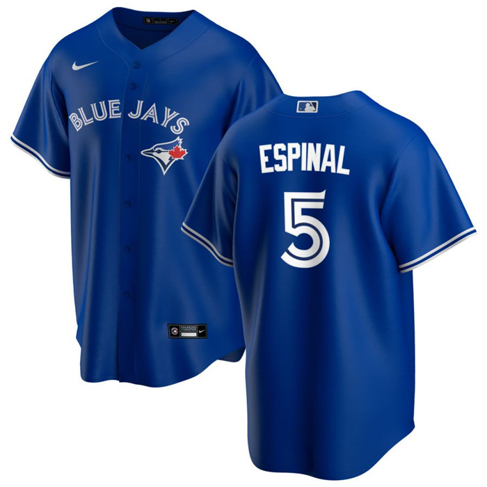 Men's Royal Toronto Blue Jays #5 Santiago Espinal Cool Base Stitched Jersey