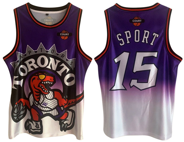 Men's Purple/White Toronto Raptors #15 Vince Carter Basketball Jersey