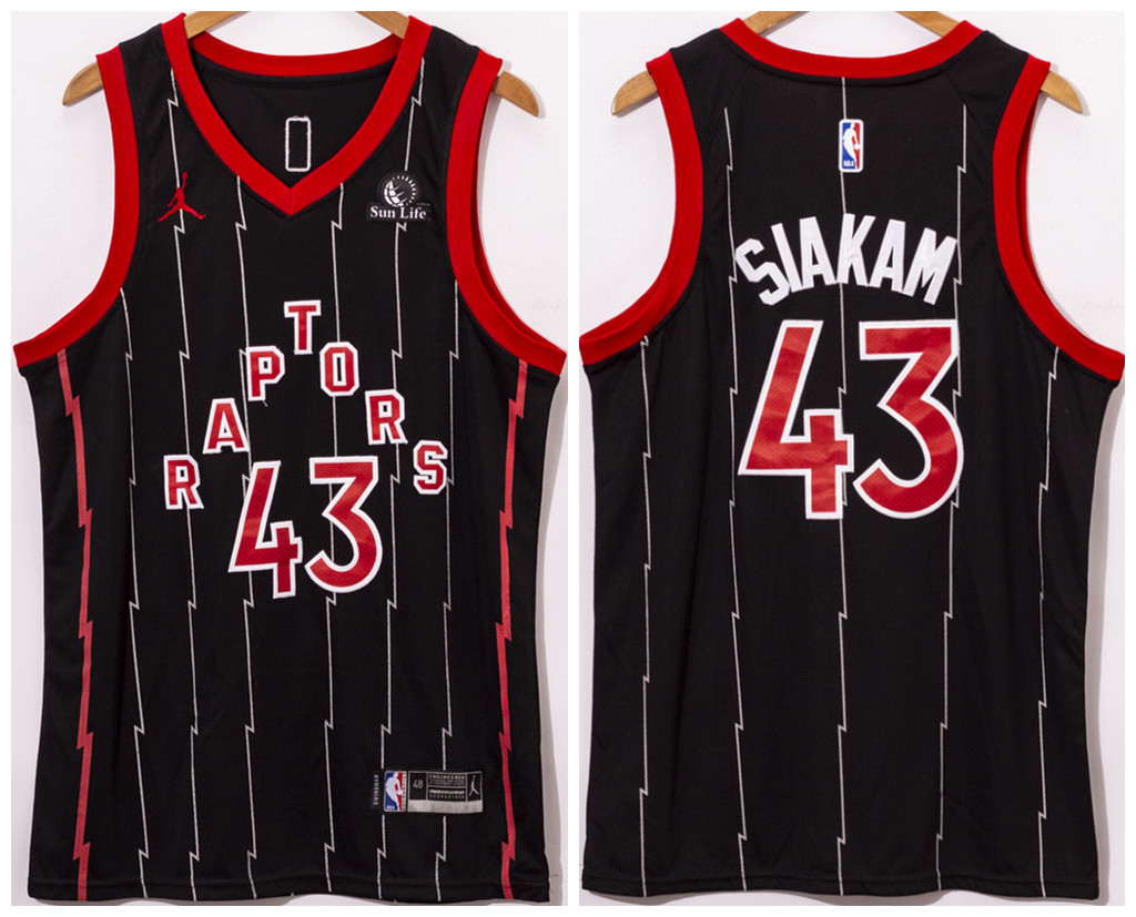Men's Toronto Raptors Black #43 Pascal Siakam Stitched Jersey