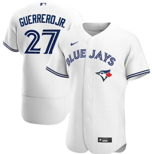 Men's Toronto Blue Jays White #27 Vladimir Guerrero Jr. Flex Base Stitched Jersey
