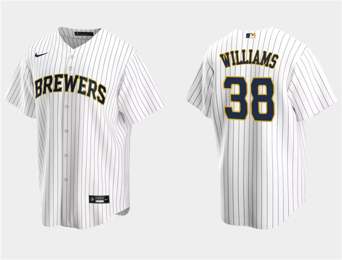 Men's White Milwaukee Brewers #38 Devin Williams Cool Base Stitched Jersey