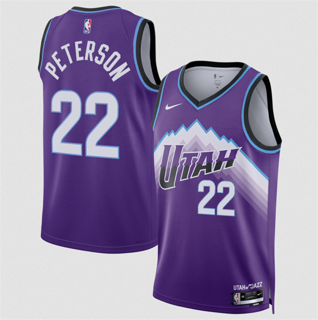 Men's Purple Utah Jazz #22 Darryn Peterson 2026 Draft Icon Edition Stitched Basketball Jersey