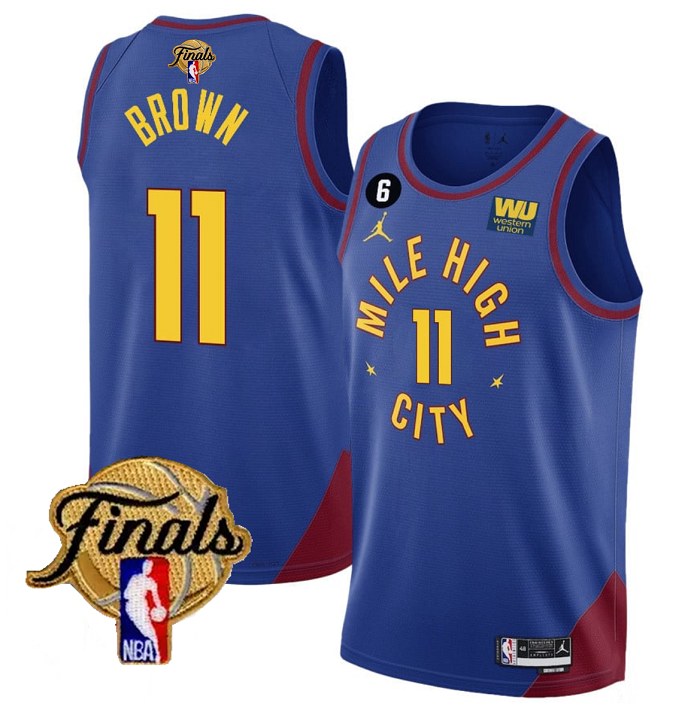 Men's Black Denver Nuggets Active Player Custom 2023 Finals City Edition Stitched Basketball Jersey