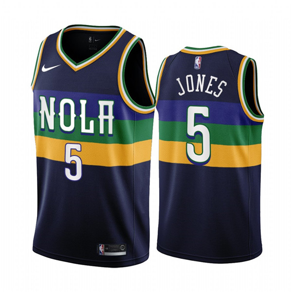 Men's Black New Orleans Pelicans #5 Herbert Jones 2022/23 City Edition Stitched Basketball