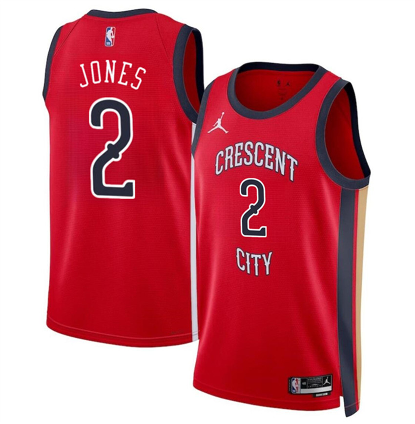 Men's Red New Orleans Pelicans #2 Herb Jones 2024 Statement Edition Stitched Basketball Jerseyv