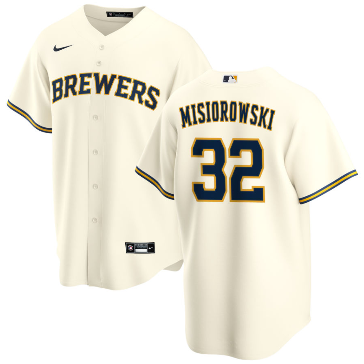 Men's Cream Milwaukee Brewers #32 Jacob Misiorowski 2025 Stitched Baseball Jersey