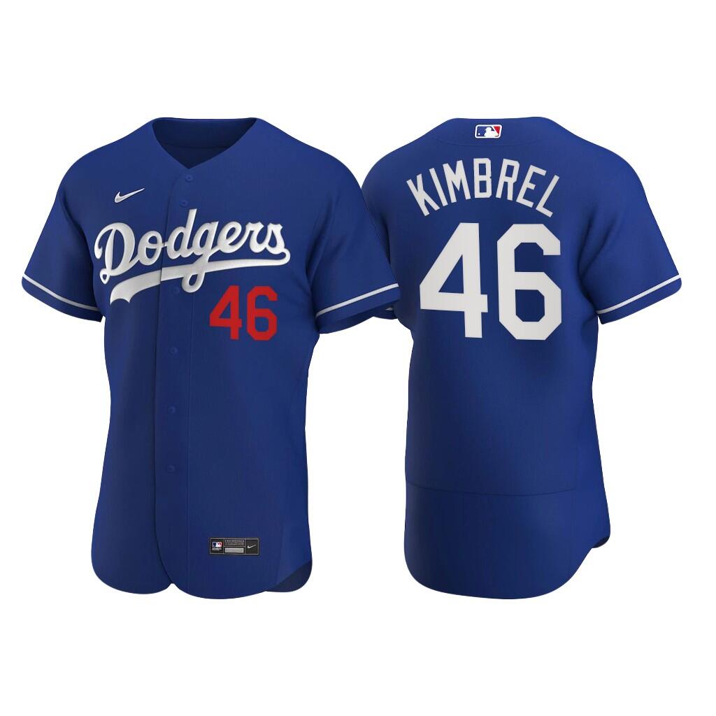 Men's Royal Los Angeles Dodgers #46 Craig Kimbrel City Connect Flex Base Stitched Jersey