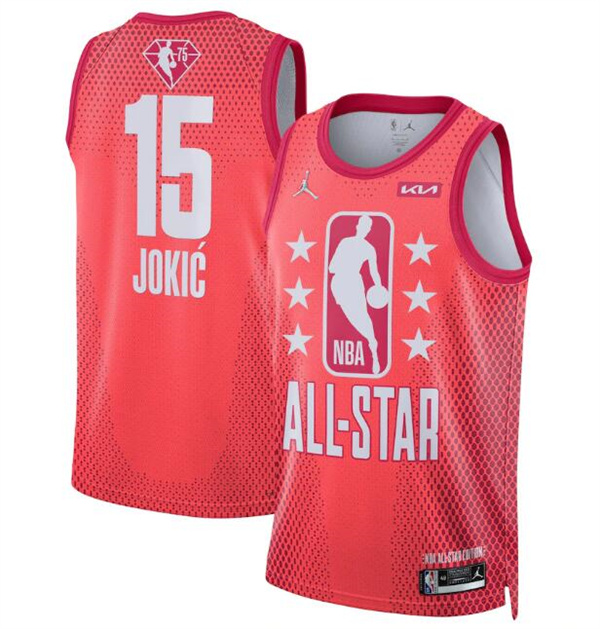 Men's Stitched  2022 All-Star #15 Nikola Jokic Maroon Jersey