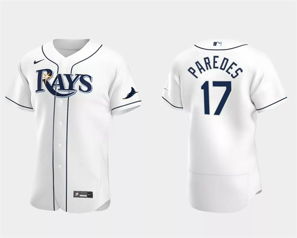 Men's White Tampa Bay Rays #17 Isaac Paredes Flex Base Stitched Baseball Jersey