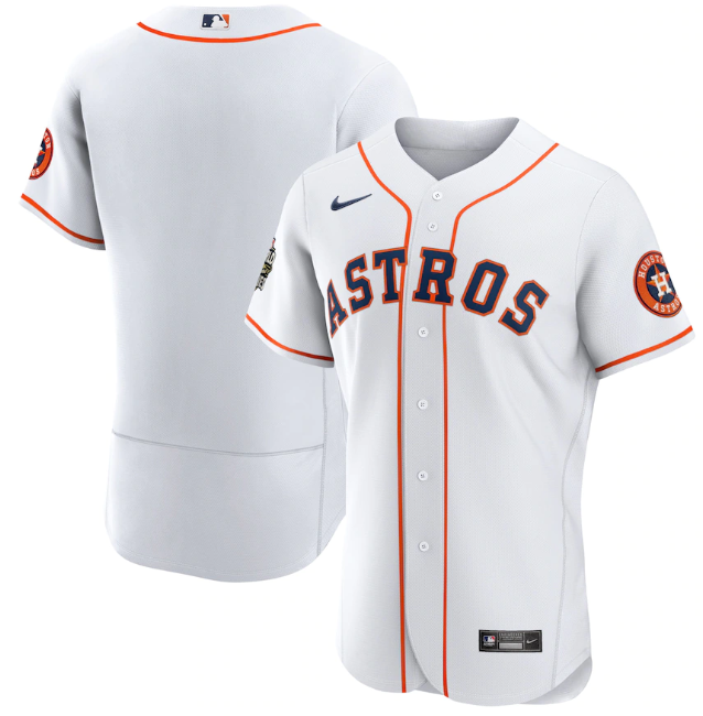 Men's White Houston Astros Blank 2022 World Series Flex Base Stitched Baseball Jersey