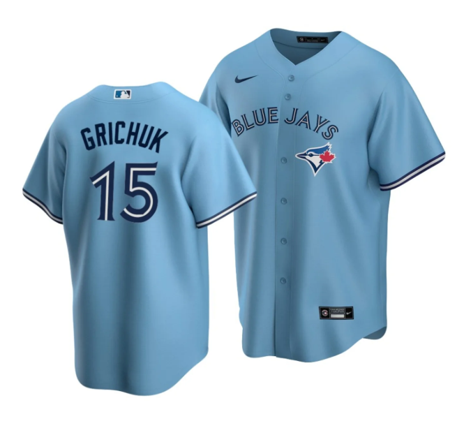 Men's Blue Toronto Blue Jays #15 Whit Merrifield Light Cool Base Stitched Jersey