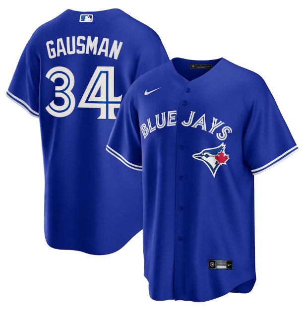 Men's Royal Toronto Blue Jays #34 Kevin Gausman Cool Base Stitched Jersey