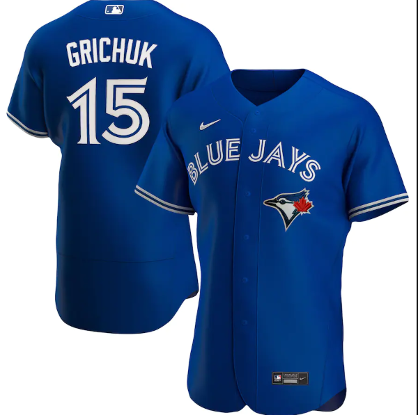 Men's Royal Toronto Blue Jays #15 Whit Merrifield Flex Base Stitched Jersey
