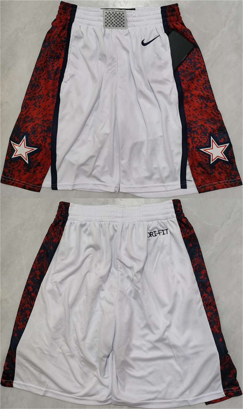 Men's White/Red Team USA Shorts (Run Small)