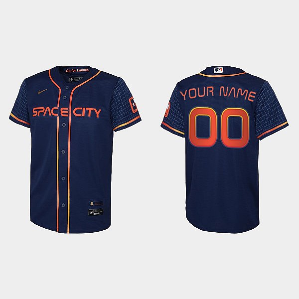 Men's Navy Houston Astros Active Player Custom 2022 City Connect Cool Base Stitched Baseball Jersey