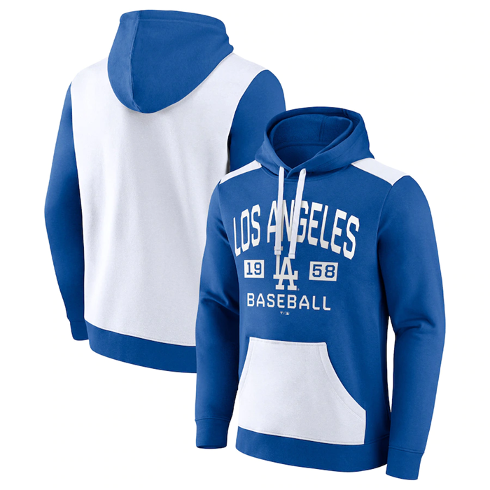 Men's Royal/White Los Angeles Dodgers Chip In Pullover Hoodie