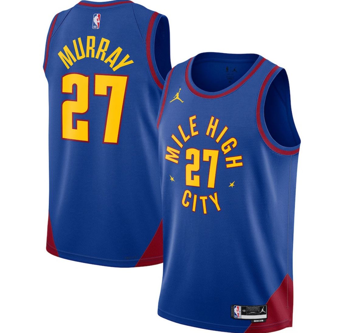 Men's Blue Denver Nuggets #27 Jamal Murray 2022/23 Statement Edition Stitched Jersey