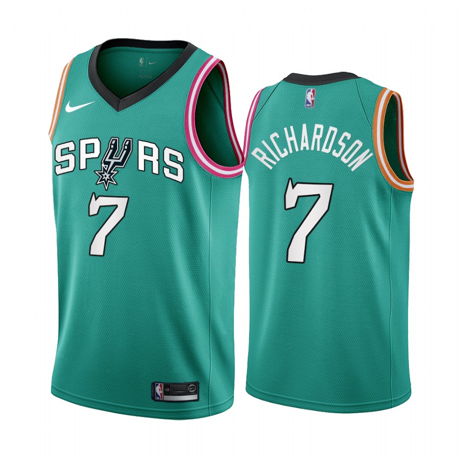 Men's Teal San Antonio Spurs #7 Josh Richardson 2022-23 City Edition Stitched Jersey