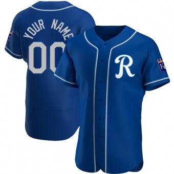 Men's Blue Kansas City Royals Customized Stitched Jersey