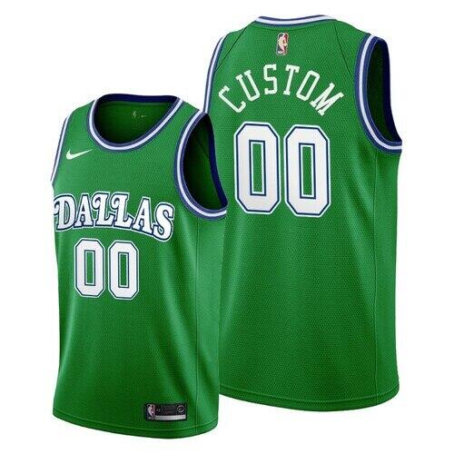 Men's Green Dallas Mavericks Active Player 2020 Classic Edition Custom Stitched Basketball Jersey