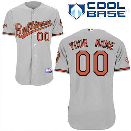 Men's Grey Baltimore Orioles Personalized Stitched Jersey