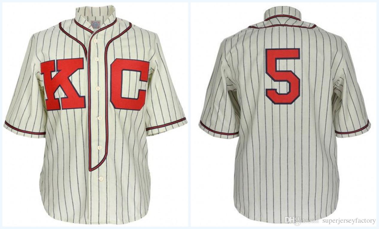 Men's Cream Kansas City Monarchs Name & Number Custom Mesh Button-Down Stitched Jersey