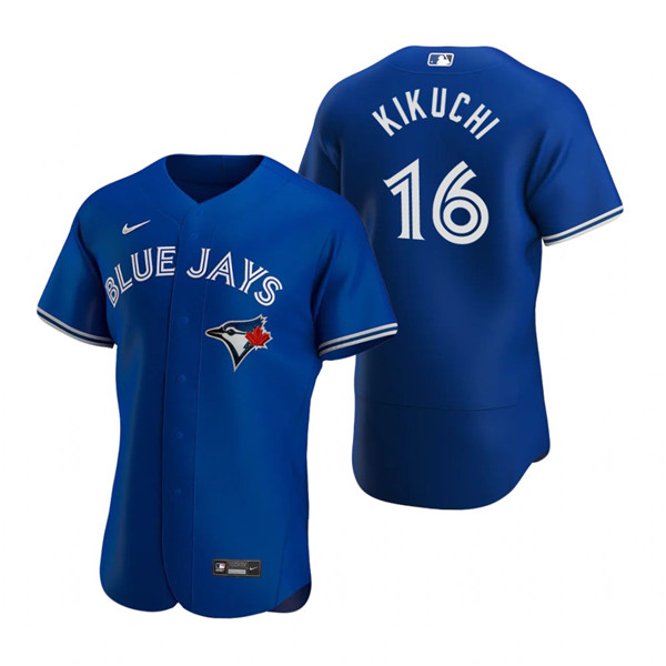 Men's Royal Toronto Blue Jays #16 Yusei Kikuchi Flex Base Stitched Baseball Jersey