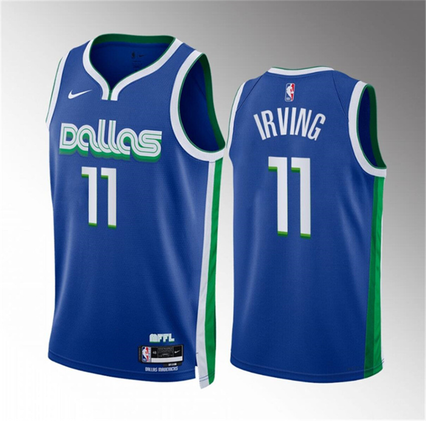 Youth Blue Dallas Mavericks #11 Kyrie Irving City Edition Stitched Basketball Jersey