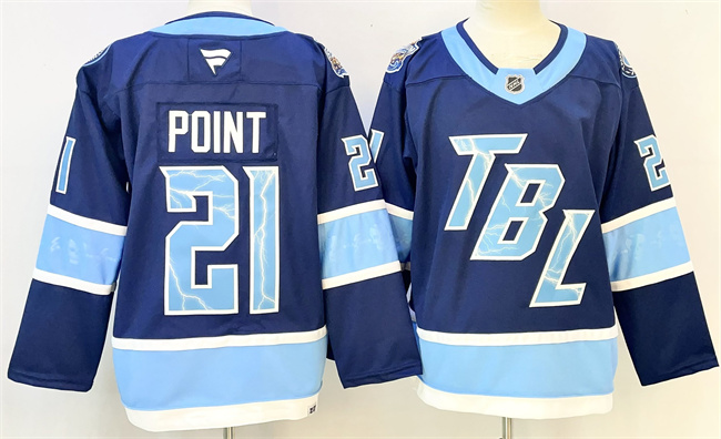 Men's Blue Tampa Bay Lightning #21 Brayden Point 2026 Stadium Series Stitched Jersey