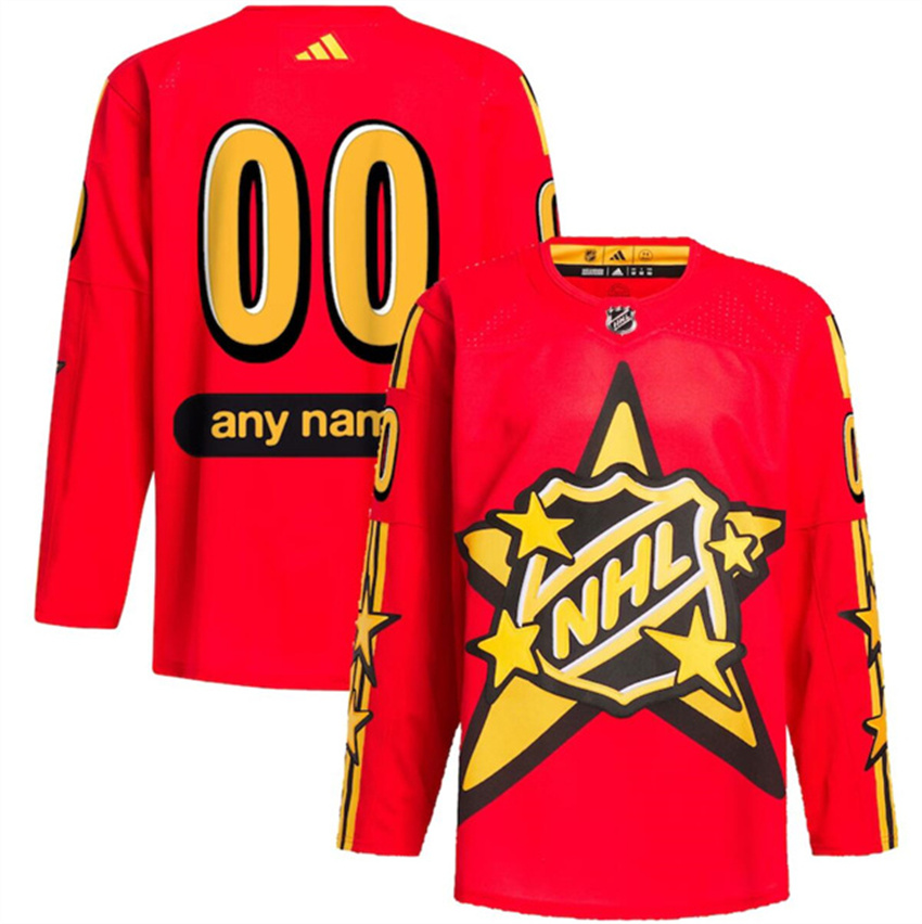 Men's Red Custom All-Star Game 2024 Primegreen Stitched Hockey Jersey