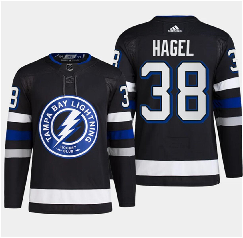 Men's Black Tampa Bay Lightning #38 Brandon Hagel Alternate Premier Breakaway Stitched Jersey