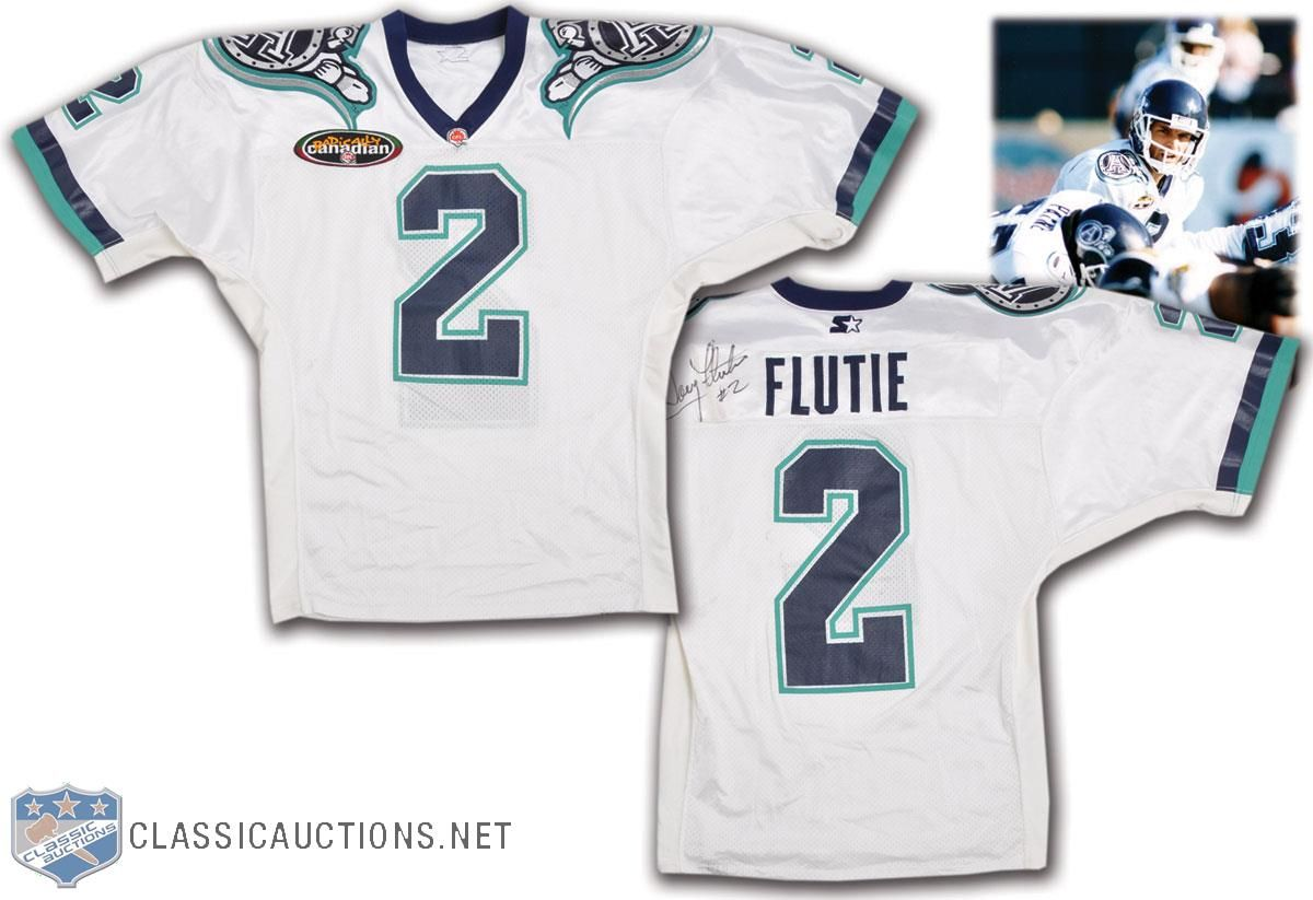 Men's White Toronto Argonauts #2 Doug Flutie's Jersey