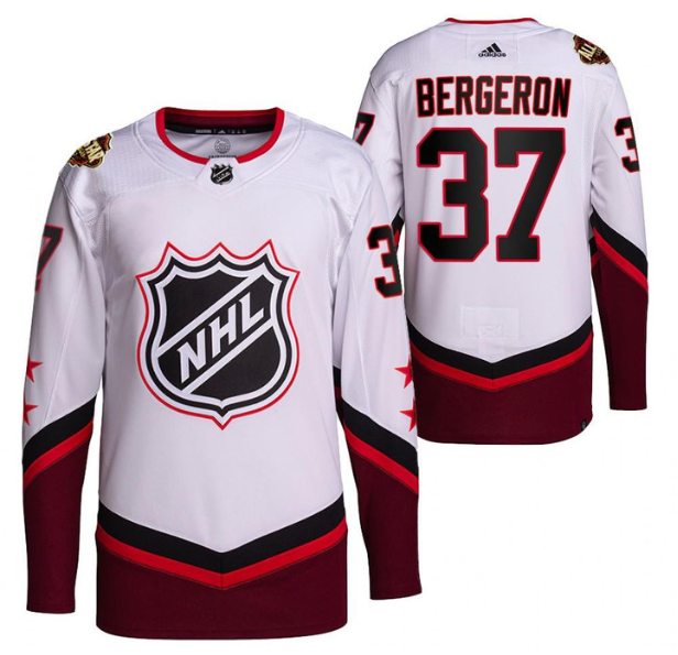 Men's White Boston Bruins #37 Patrice Bergeron 2022 All-Star  Stitched Jersey