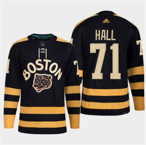 Men's Black Boston Bruins #71 Taylor Hall Classic Primegreen Stitched Jersey