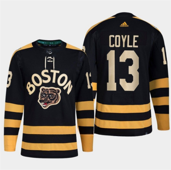 Men's Black Boston Bruins #13 Charlie Coyle Classic Primegreen Stitched Jersey