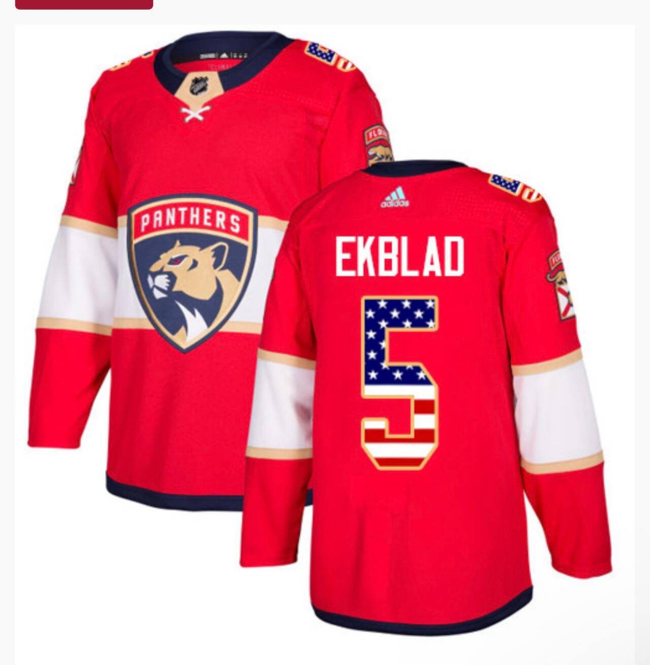 Men's Red Florida Panthers Custom Stitched Hockey Jersey