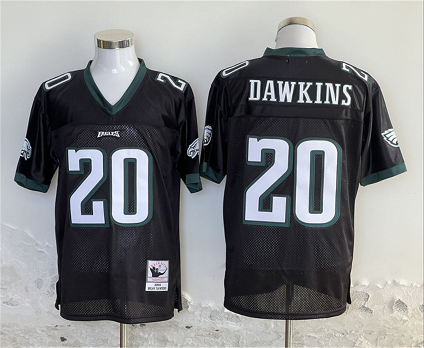 Men's Black Philadelphia Eagles #20 Brian Dawkins Stitched Football Jersey