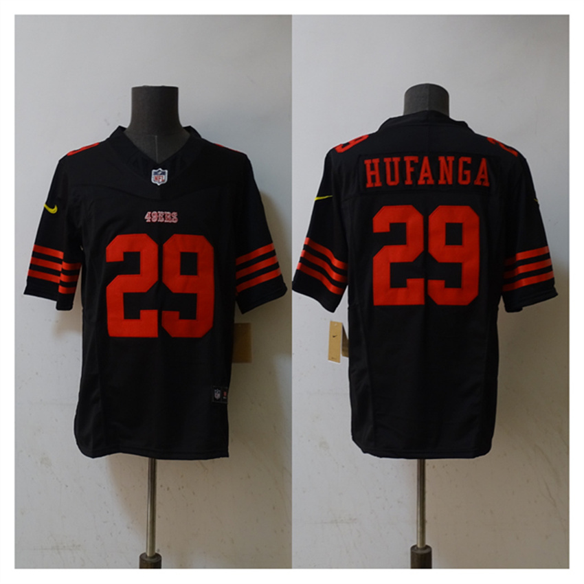 Men's Black San Francisco 49ers #29 Talanoa Hufanga 2023 F.U.S.E. Vapor Untouchable Limited Stitched Football Jersey