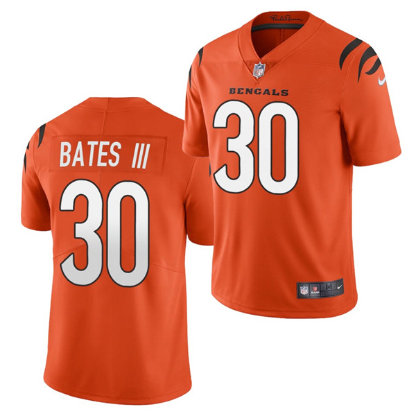 Men's Orange Cincinnati Bengals #30 Jessie Bates III 2021 New Vapor Untouchable Limited Stitched Jersey