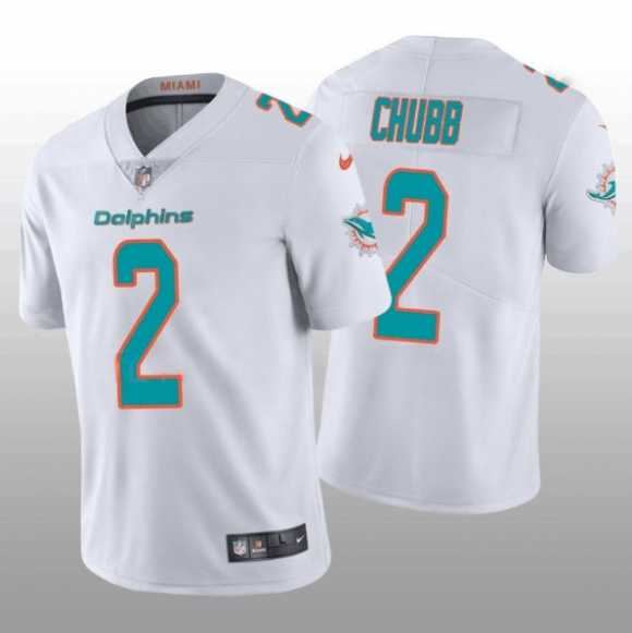 Men's White Miami Dolphins #2 Bradley Chubb 2022 Vapor Untouchable Limited Stitched Jersey