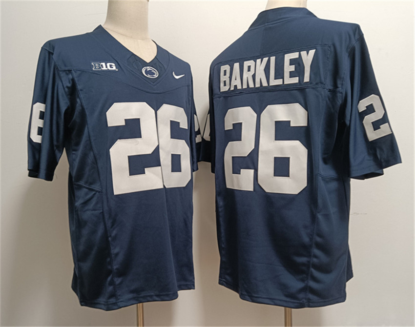 Men's Navy Penn State Nittany Lions #26 Saquon Barkley F.U.S.E Stitched Jersey