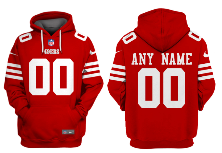 Men's Red San Francisco 49ers Active Player Custom Alternate Pullover Hoodie
