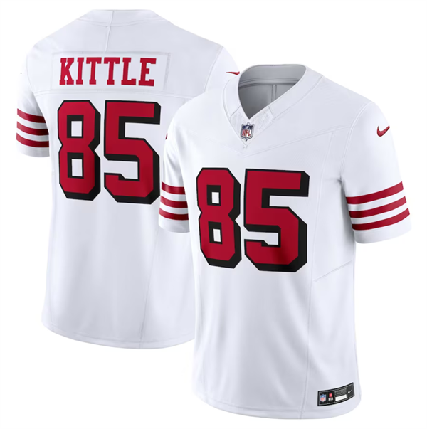 Men's White San Francisco 49ers #85 George Kittle New 2023 F.U.S.E. Vapor Untouchable Limited Stitched Football Jersey