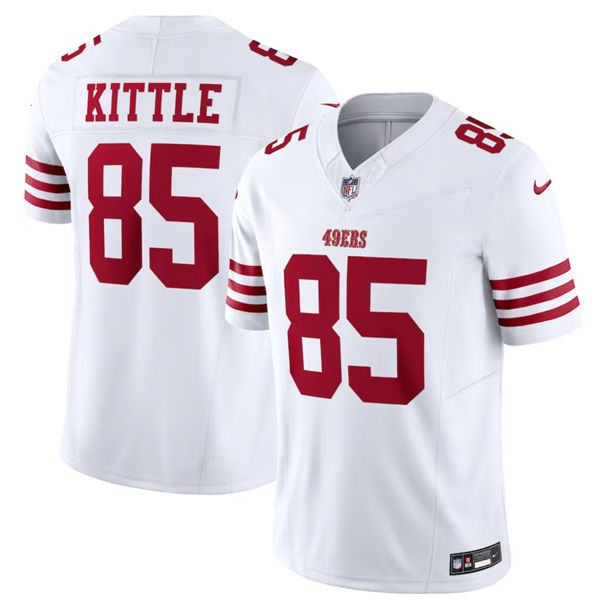 Men's White San Francisco 49ers #85 George Kittle 2023 F.U.S.E. Vapor Untouchable Limited Stitched Football Jersey