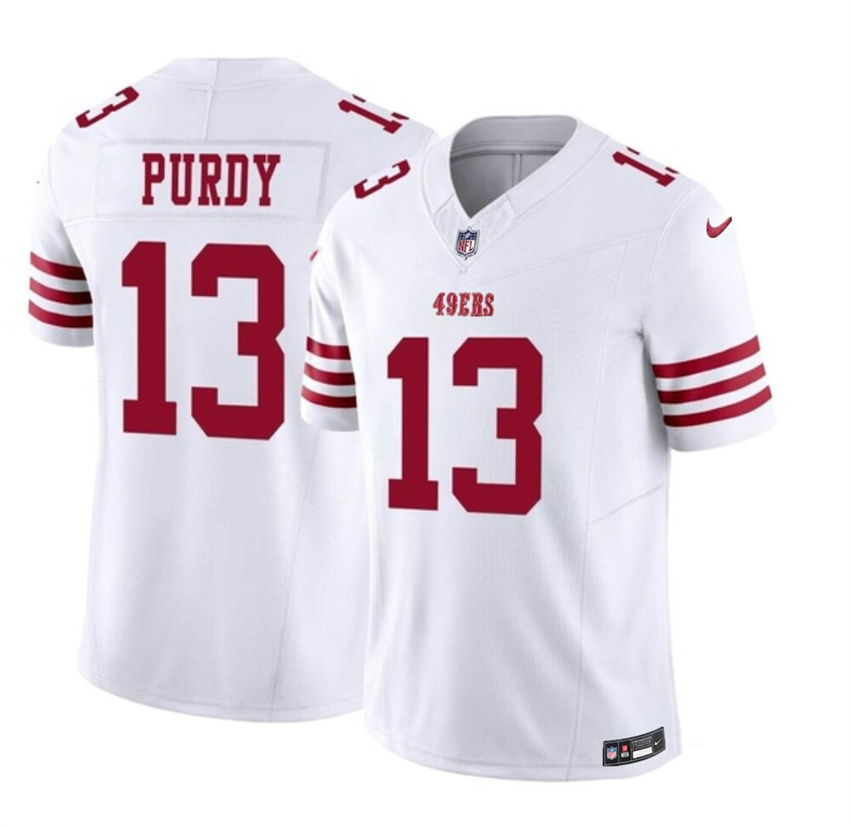 Men's White San Francisco 49ers #13 Brock Purdy 2023 F.U.S.E. Vapor Untouchable Limited Stitched Football Jersey
