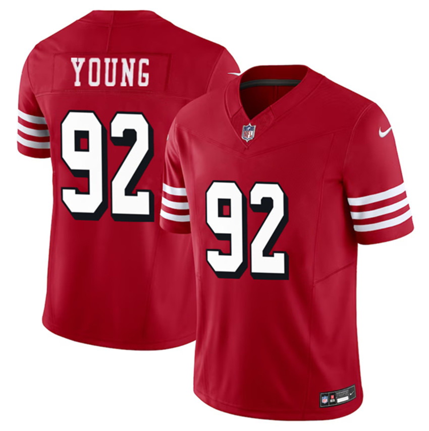 Men's Red San Francisco 49ers #92 Chase Young New 2023 F.U.S.E. Stitched Football Jersey