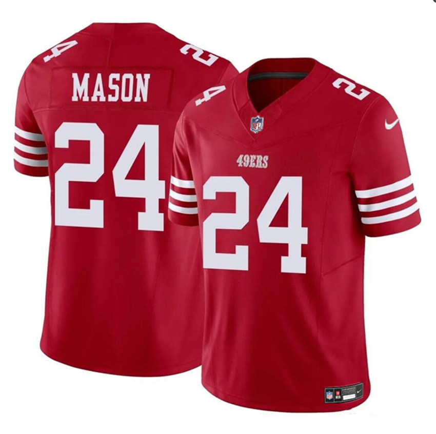 Men's Red San Francisco 49ers #24 Jordan Mason 2023 F.U.S.E. Stitched Football Jersey