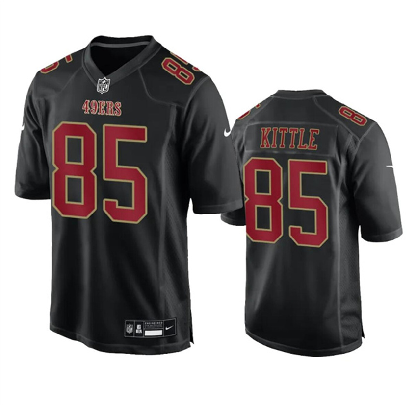 Men's Black San Francisco 49ers #85 George Kittle Fashion Vapor Untouchable Limited Stitched Football Jersey